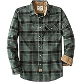 Dubinik® 6 oz Flannel Shirt for Men Long Sleeve Casual Button Down Brushed 100% Cotton Shirt