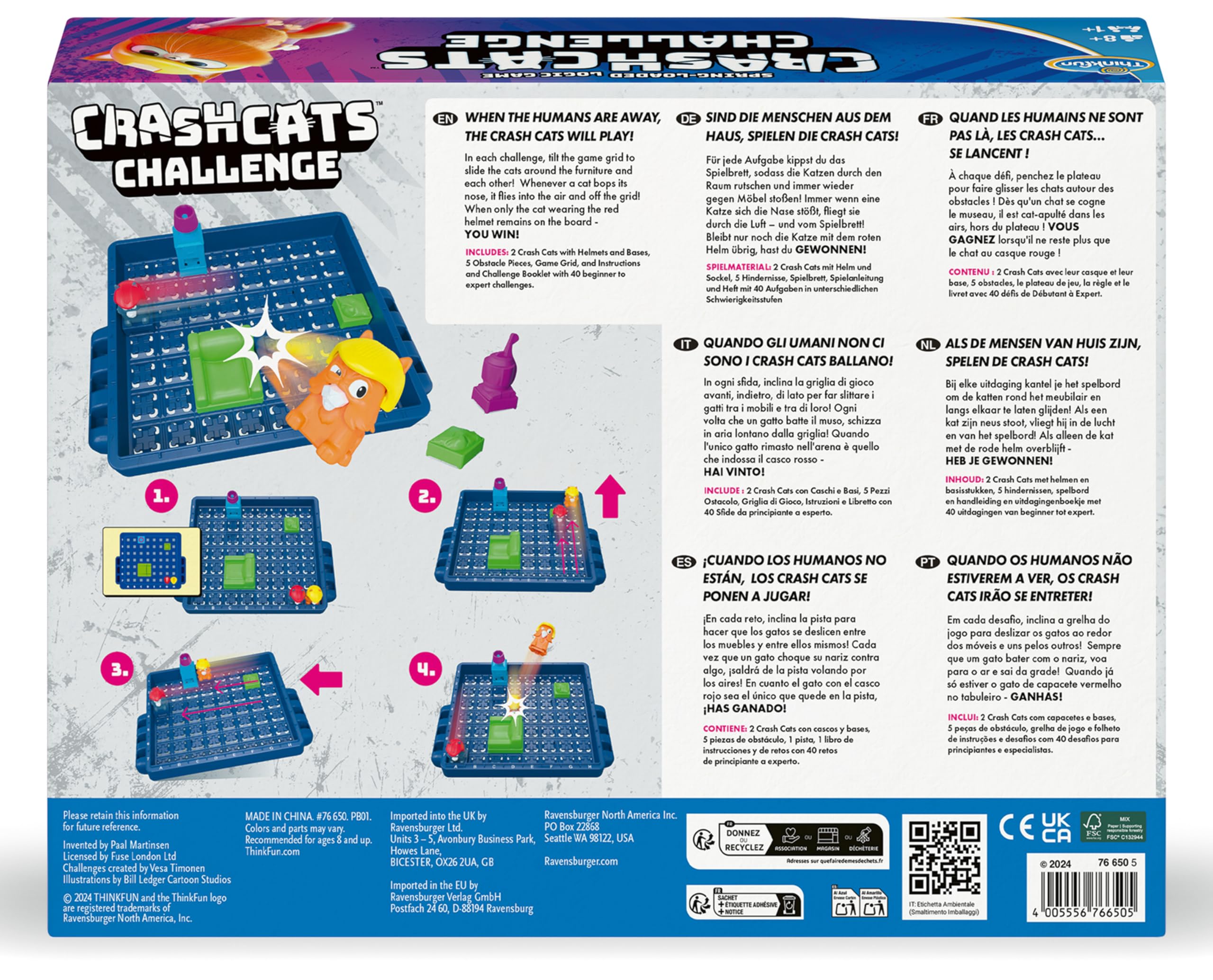 ThinkFun - 76650 - Crash Cats Challenge - Das actiongeladene Katzen-Logikspiel für Kinder ab 8 Jahren! 6