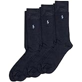 POLO RALPH LAUREN Men's Super Soft Flat Dress Crew Socks (3-Pack)