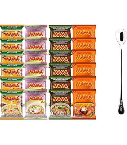 Amazon.com: MAMA Spicy Pork Flavor Intant Noodle (Moo Nam Tok