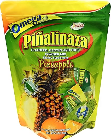 Amazon Com Ibitta Pinalinaza On The Go Flax And Fruit Powder Natural Colon Cleanse Detox Weight Loss Formula For Constipation Relief Reduces Bloating 10 Single Dose Packets 5 2 Oz Health Personal Care