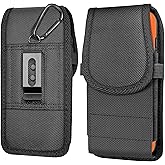 DeBin Holster for Samsung Galaxy S25+Plus S24+ S23+ S22+ S21+, S25 FE S24 FE S23 FE S21 FE, [Magnetic Closure] Cell Phone Belt Holder Case with Clip, ID Card Slot Pouch Cover, Black