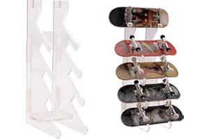 RACOFSB Fingerboard Display Rack,Pro Finger Skateboard Storage Stand,Transparent Acrylic Finger Board Racks