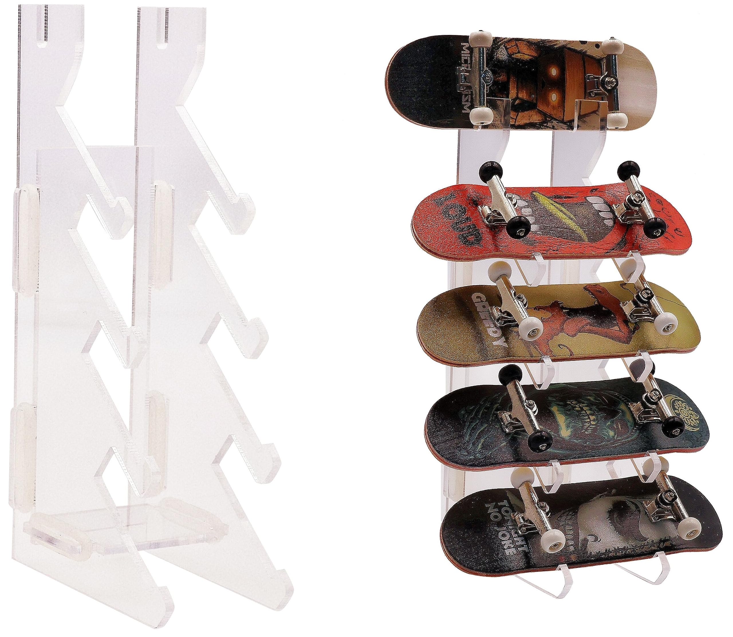 Photo 1 of RACOFSB Fingerboard Display Rack,Pro Finger Skateboard Storage Stand,Transparent Acrylic Finger Board Racks