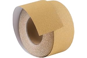 Shawya PSA Sandpaper Roll 80 Grit 2-3/4in x 20 Yards Self Adhesive Sticky Back Longboard Sand Paper Continuous Roll,Sand Sheets Roll for Woodworking, Auto Body, Air File Sander and Hand Sanding Blocks