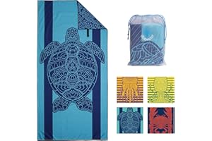 4Monster Microfiber Beach Towel Quick Dry,Super Absorbent Lightweight Travel Towel for Swimmers, Sand Free Camping Towel, Beach Towels for Pool,Swim,Water Sports,Yoga