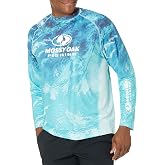 Mossy Oak Men's Fishing Shirts for Men Long Sleeve with 40+ UPF Sun Protection