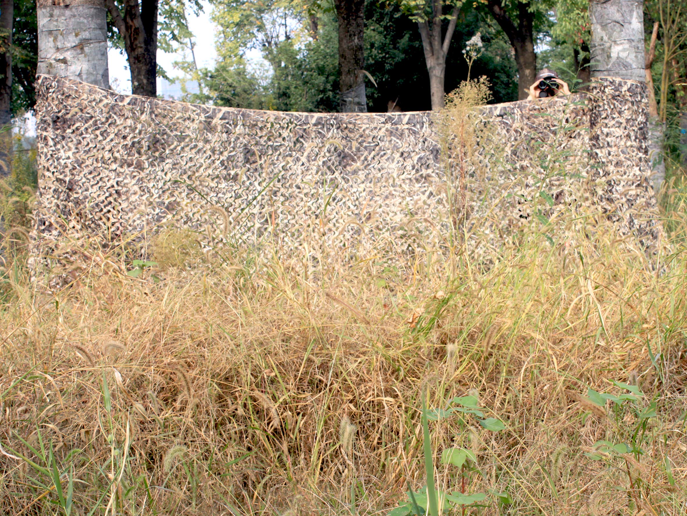 AUSCAMOTEK Duck Blind Material Camo Netting For Waterfowl Hunting Boat