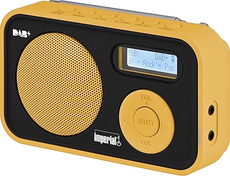 Imperial DABMAN 12 tragbares Digitalradio (DAB+/UKW, LCD Display, Akku, 3X AAA Batteriebetrieb) orange