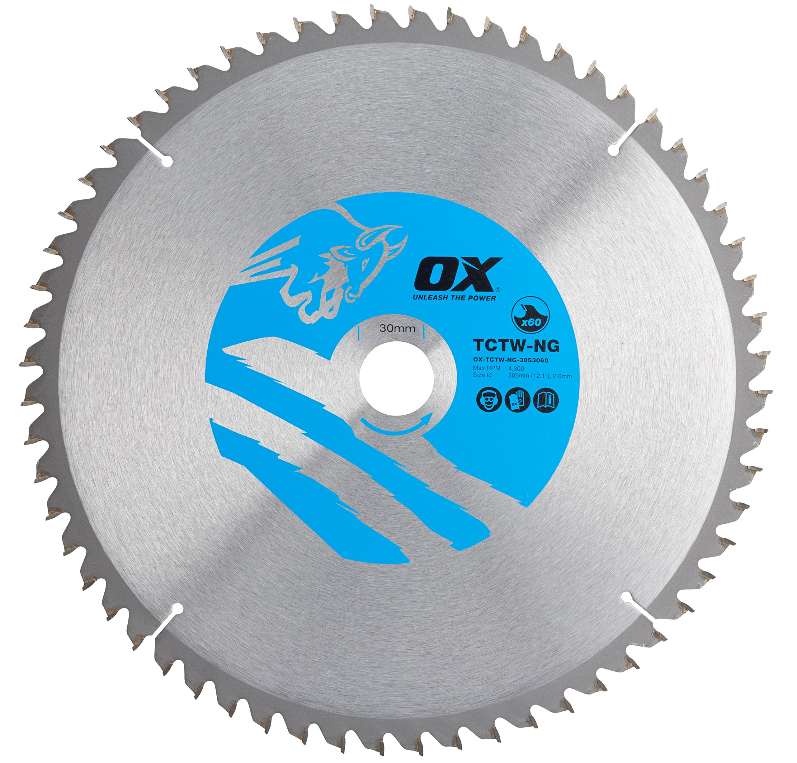 OX Wood Cutting Negative Rake Circular Saw Blade 305/30mm, 60 Teeth ATB