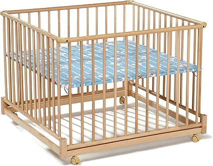 Ideen Parc Bebe Parc Pliable 100 X 100 Cm Hetre Massif Amazon Fr Bebes Puericulture