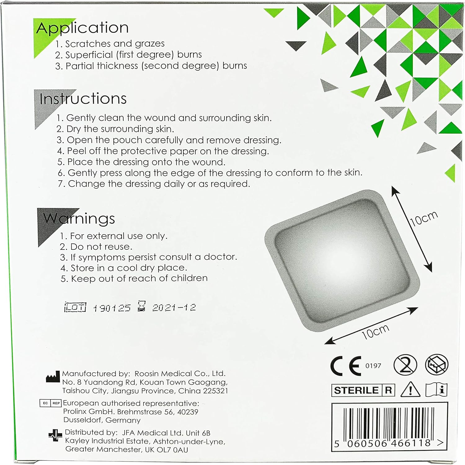 Pack of 10 Cutiderm Sterile Hydrocolloid Extra Thin Adhesive Wound