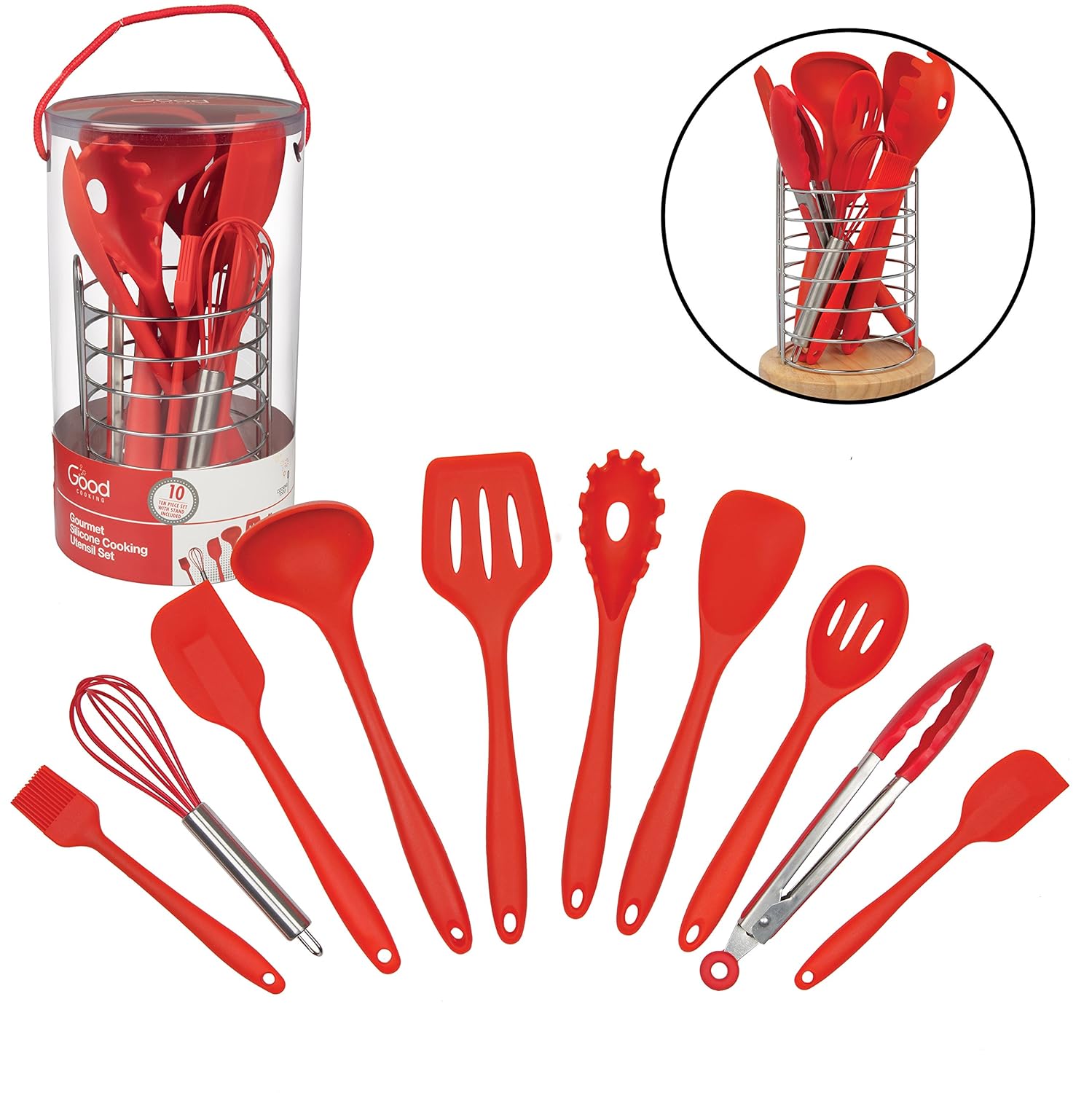 Best Red Silicone Kitchen Utensil Set