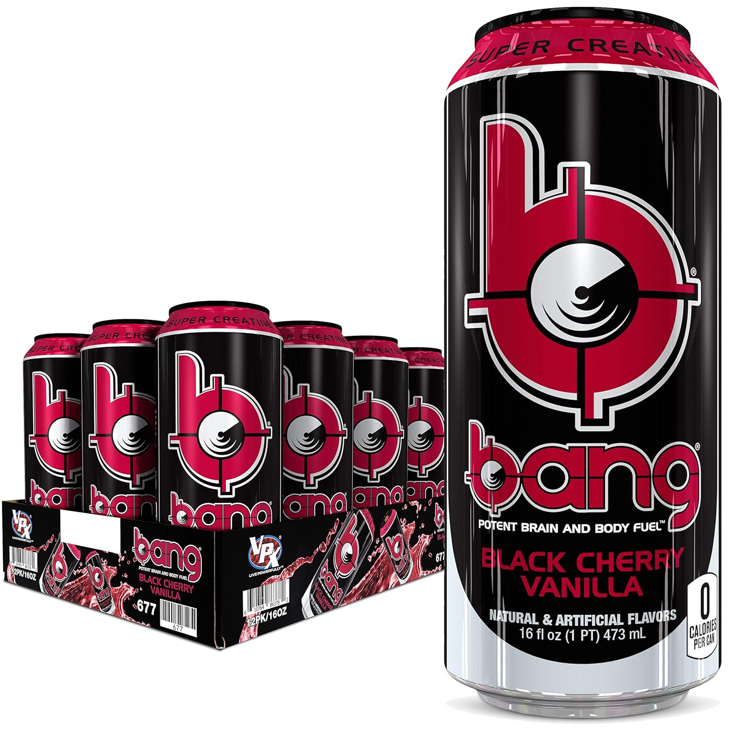 VPX Bang Rtd, Black Cherry Vanilla, 16 Fl. Oz (12 Count) : Grocery & Gourmet Food