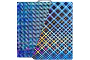 TIOPY Rainbow Plaid +Phantom H1H Bambu Lab Build Plate 257x257mm, 3D Double-Sided Printing H1H Spring Steel for Bambu Lab X1 X1C X1E P1P P1S P2S A1