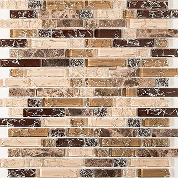 Naturstein Glas Matte Fliesen 30x30 Cm Mosaik Braun Beige Mix Marmor Glasmosaik Baubedarf Sicooblojicred Com Br
