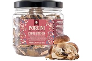 Gourmanity 3oz Dried Porcini Mushrooms, Extra Grade European Dried Mushrooms, Umami Flavor Captured, Great for Cooking, Non G