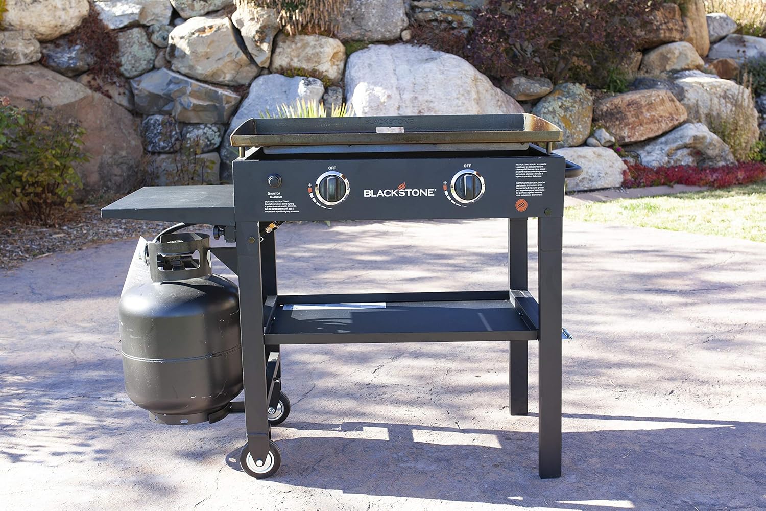 Blackstone 28 inch Outdoor Flat Top Gas Grill Griddle Station - 2-burner - Propane Fueled - Restaurant Grade - Professional Quality : Outdoor Cooking Products : Garden & Outdoor