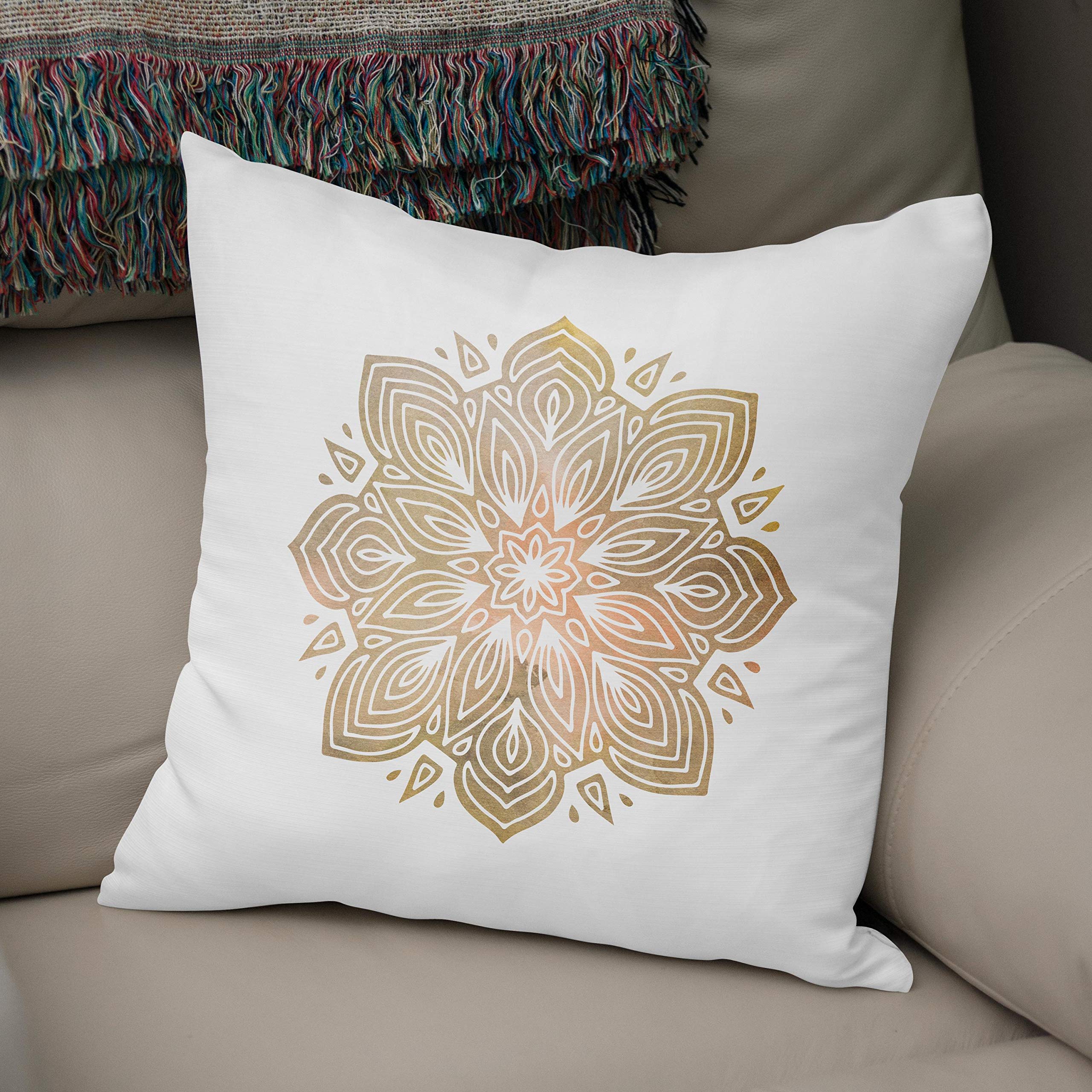 Bonamaison, Decorative Cushion Cover - 50% Cotton 50% Polyester - 43x43cm - Designed and Manufactured in Turkey
