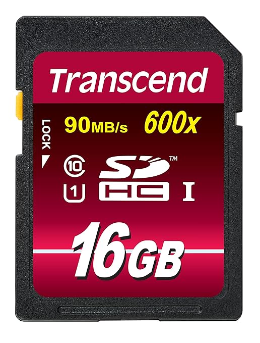 Transcend Ultimate-Speed SDHC Class 10 UHS-1 16GB Speicherkarte (bis 90MB/s Lesen) [Amazon Frustfreie Verpackung]