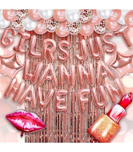 Girls Night Decorations - No Boys Allowed Balloon Set With Cloud & Star Designs (34 Pieces)