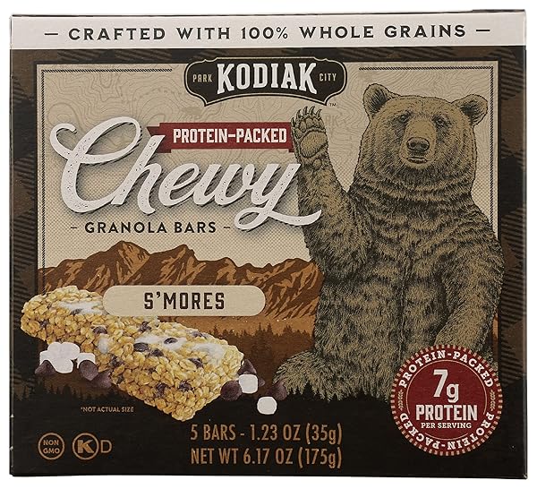 KODIAK SMORES CHEWY GRANOLA BARS, 5 X 1.23...