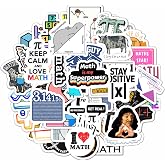 100Pcs Small Math Stickers - Funny Math Gifts for Women and Men, Mathematics Gifts for Women &amp; Men