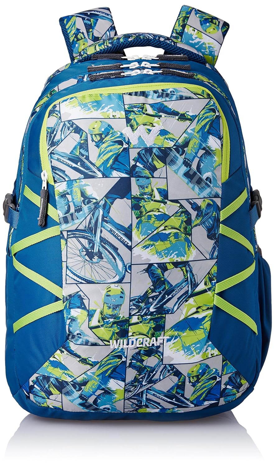 Wildcraft Polyester 38 Ltrs Green and Blu School Backpack (WC 9 Jock 5