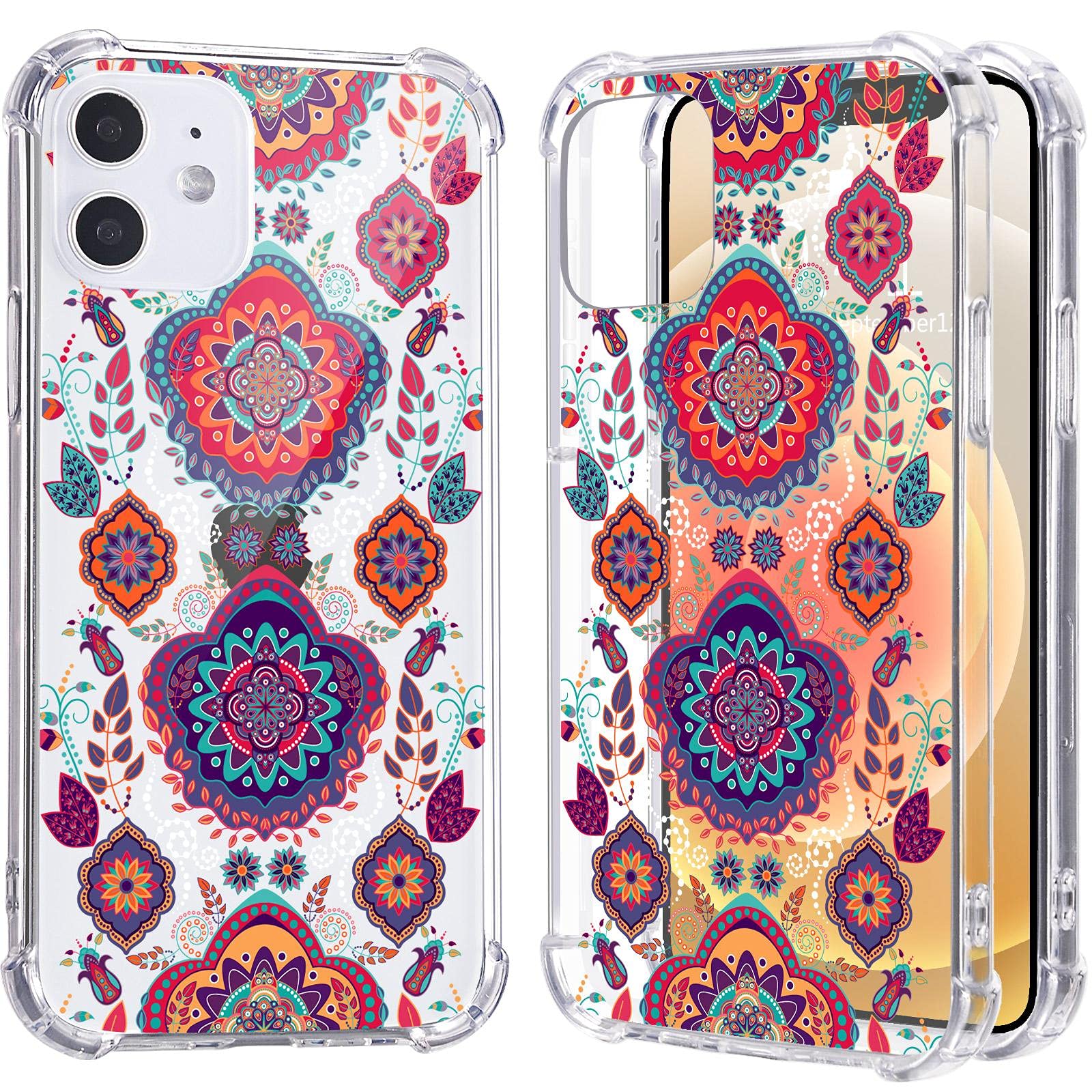 LuGeKe Mandala Pattern Case for iPhone 11,Flower