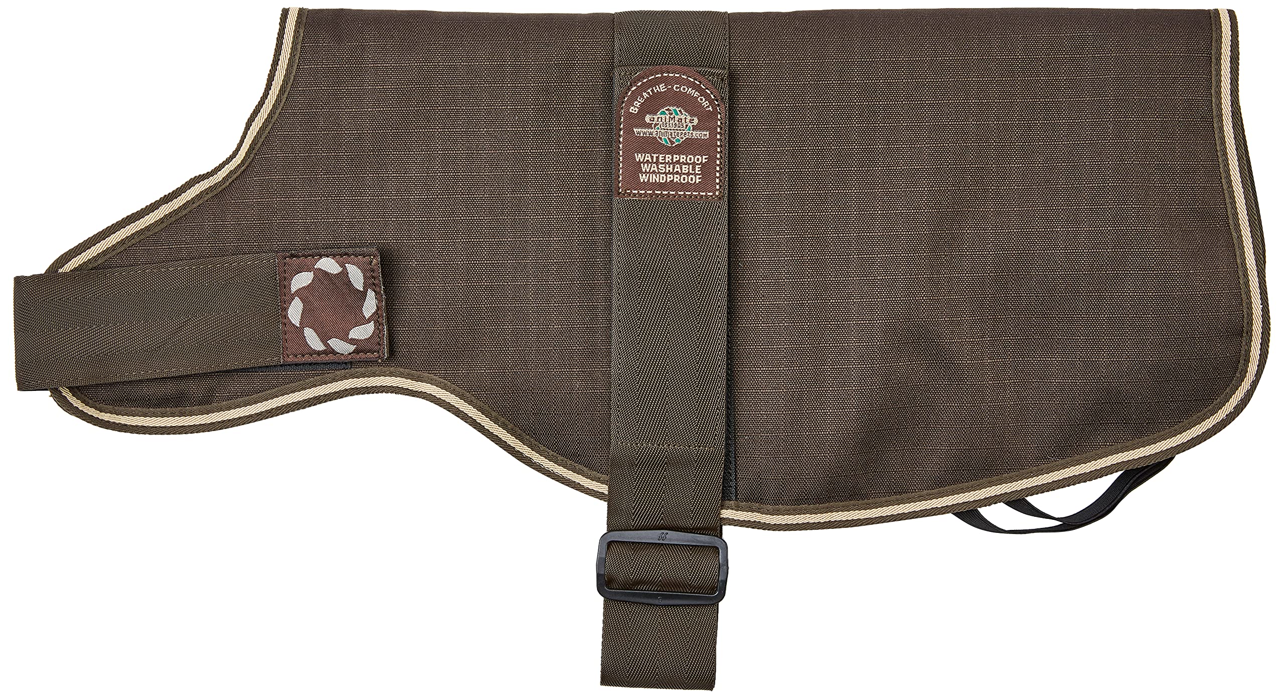 Outhwaite Dachshund Padded Dog Coat, 17-Inch, Brown