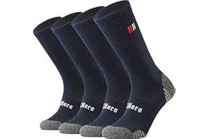 RedHero Men's Merino Wool Cushion Crew Socks for Outdoor Hiking Trekking Hike Soft Cozy Thermal Fit Moisture Control