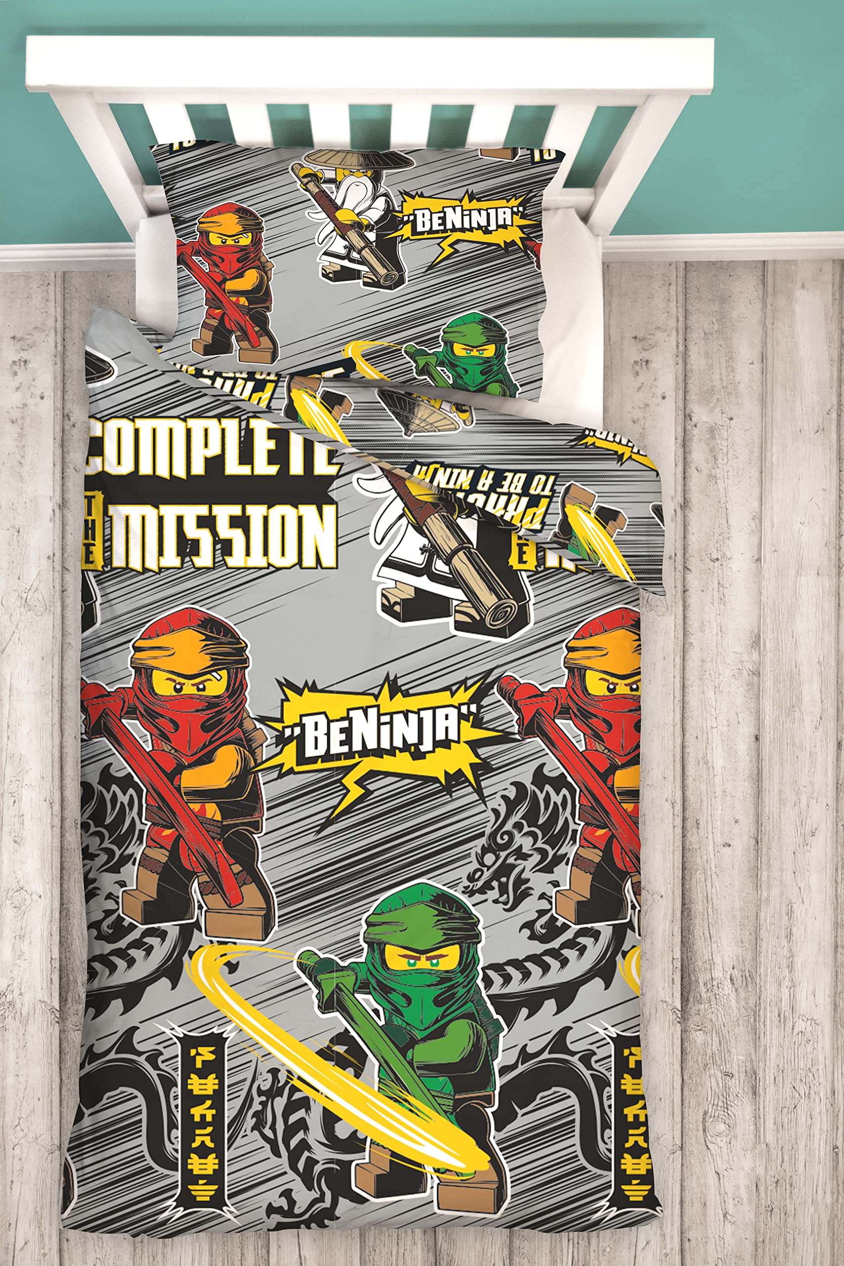 Character World LEGO Ninjago Mission Single Duvet Quilt Cover Set