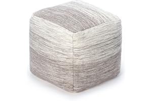 Anji Mountain 20"x20"x20" Handmade & Handcrafted Ottoman Pouf Comfortable Pouf Ottoman Foot Rest & Home Décor Accent for Living Room, Bedroom, Nursery, Kids Room, Patio