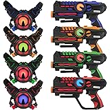 ArmoGear Laser Tag – Laser Tag Guns with Vests Set of 4 – Multi Player Lazer Tag Set for Kids Toy for Teen Boys & Girls – Out