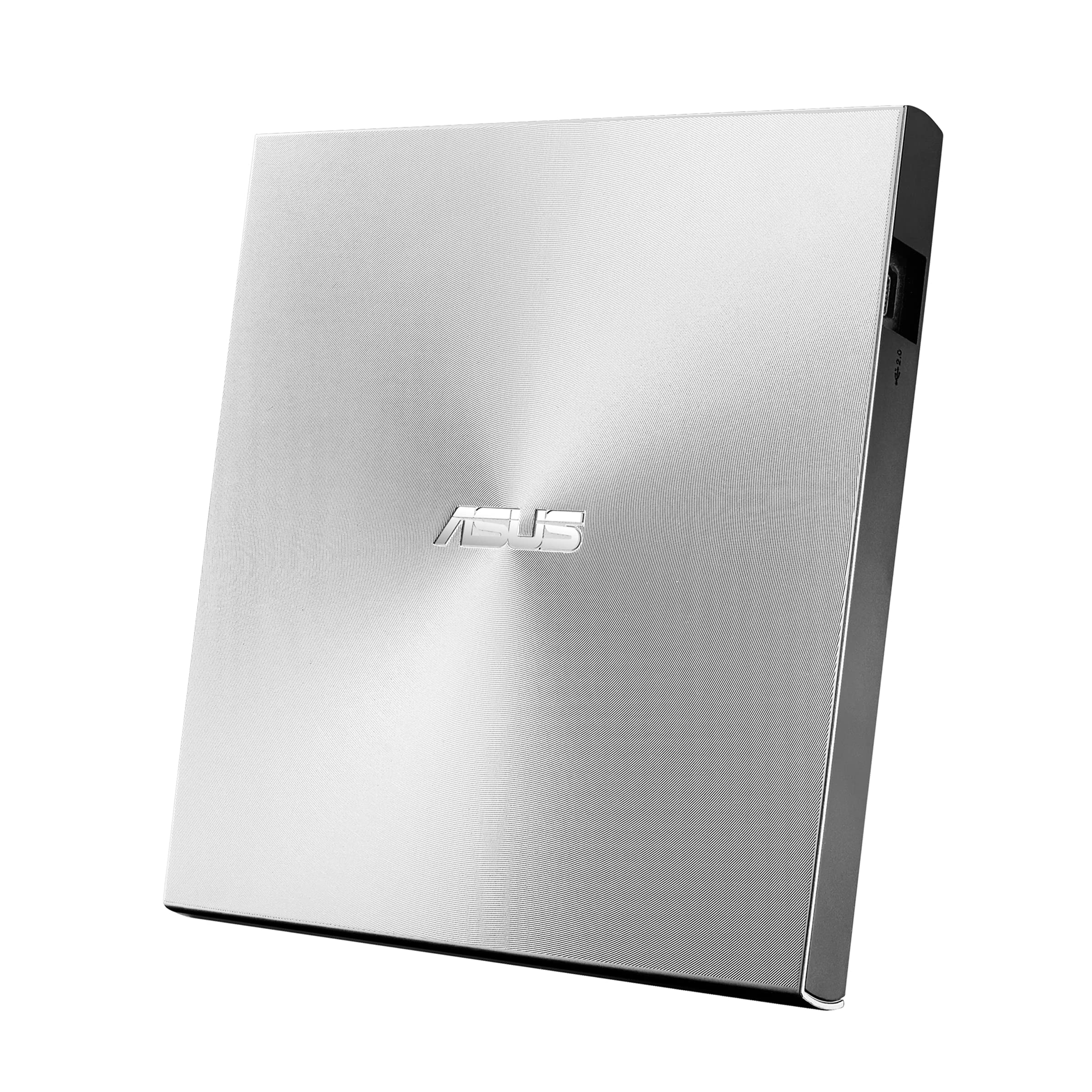 ASUS SDRW-08U9M-U external ultraslim 8X DVD writer, USB Type C + Type A cable, Mac Compatible, 13.9mm Ultraslim, M-DISC support, Disc Encryption, NERO Backitup, E-Green, E-Media