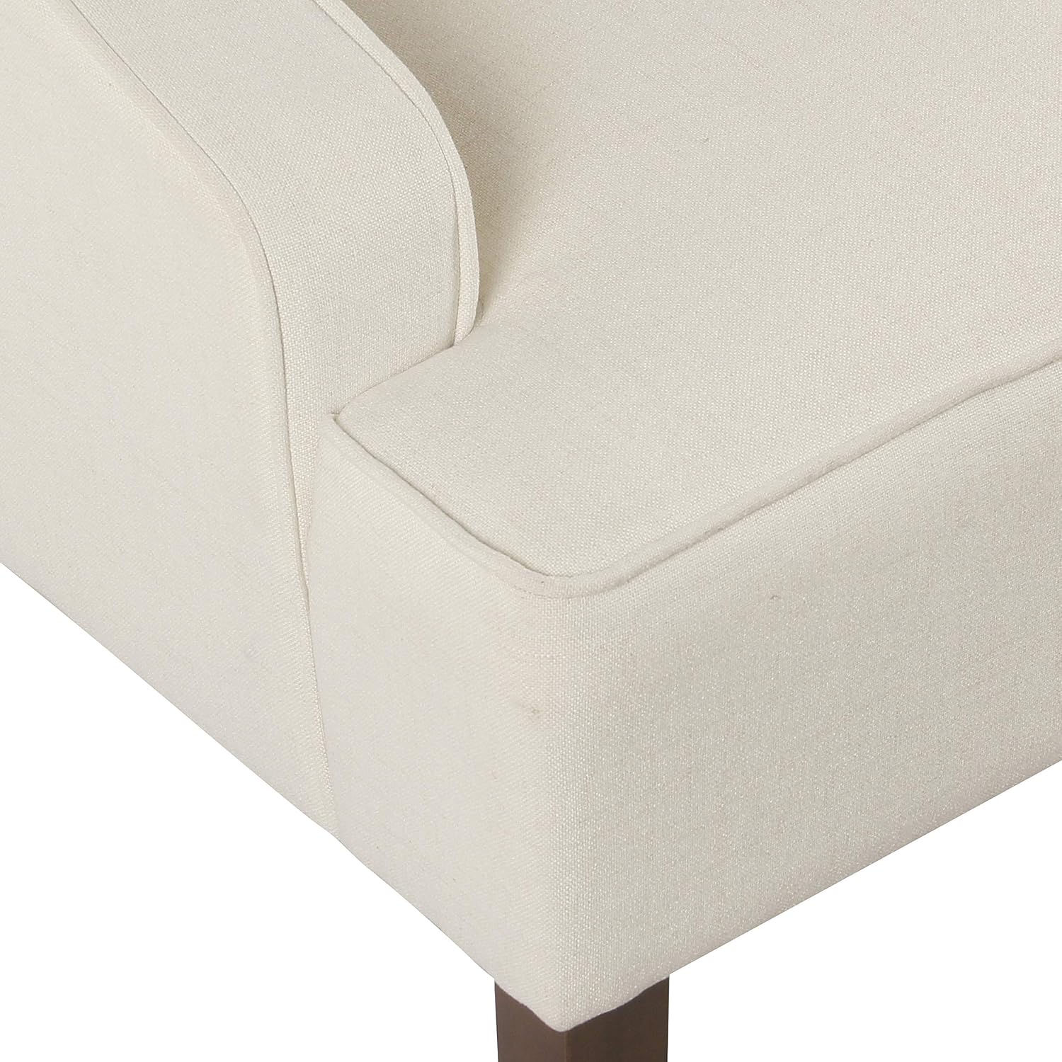 HomePop Swoop Arm Accent Chair, Cream: Furniture & Decor