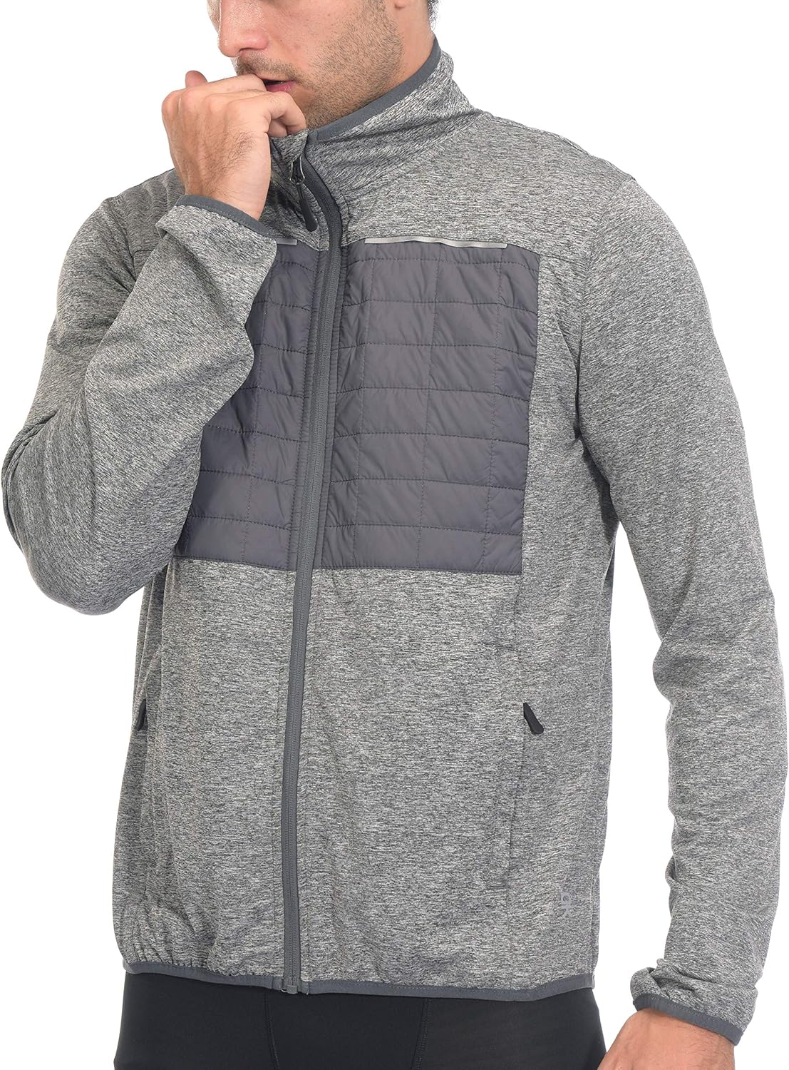 Little Donkey Andy Men's Insulated Full-Zip Running Shirts Thermal Hybrid Jacket Long Sleeve Quick Dry Sportswear : Sports & Outdoors