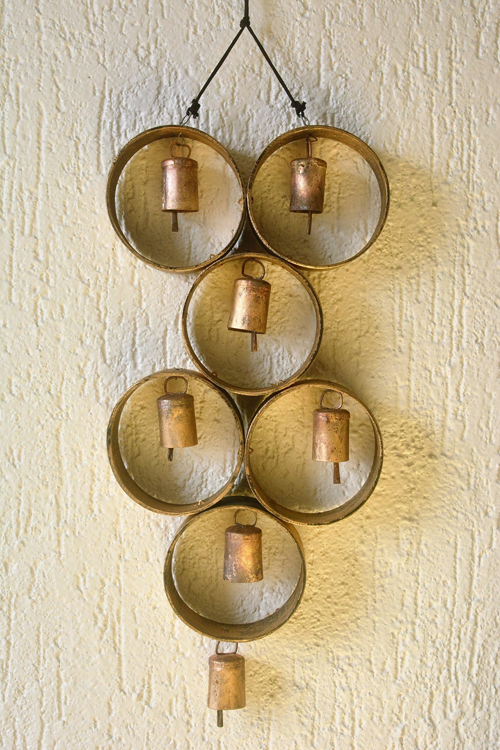 forestkraft Plastic Metal Wind Chime (14 x 14 xm, Gold)