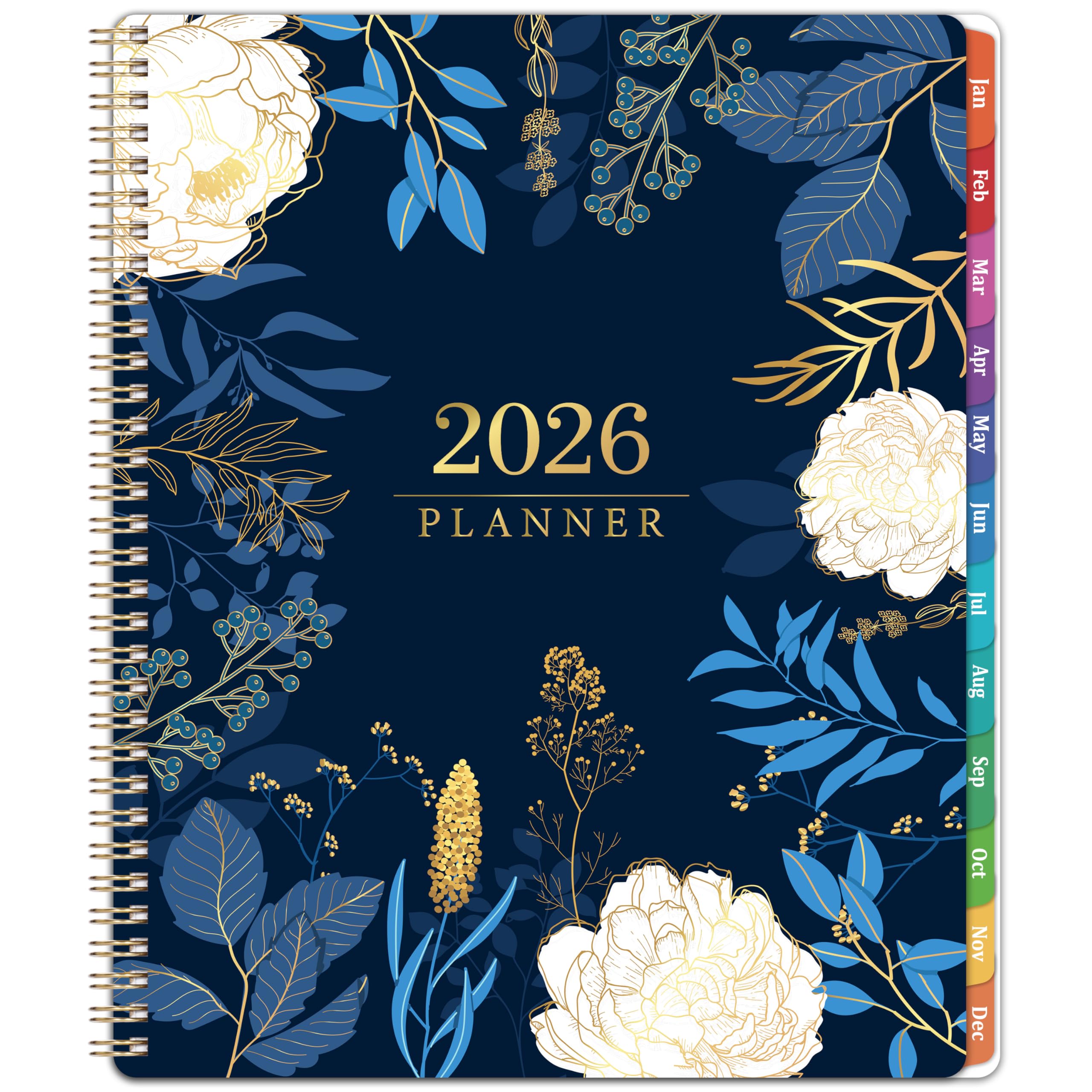 Photo 1 of 2026 Planner - 2026 Planner Weekly and Monthly, 2026 Calendar Planner, Jan 2026 - Dec 2026, 8.5" x 11", Monthly Tabs, Twin-Wire Binding, Holidays, Back Pocket, Habit Tracker