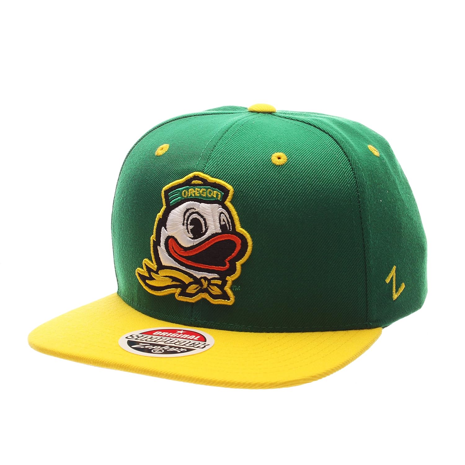 ZHATS NCAA Oregon Ducks Adult Men Z11 Snapback Hat Adjustable Team Color
