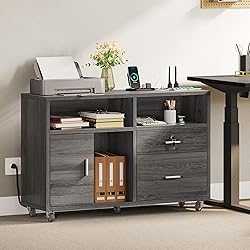 DWVO 2 Drawer File Cabinet with Charging