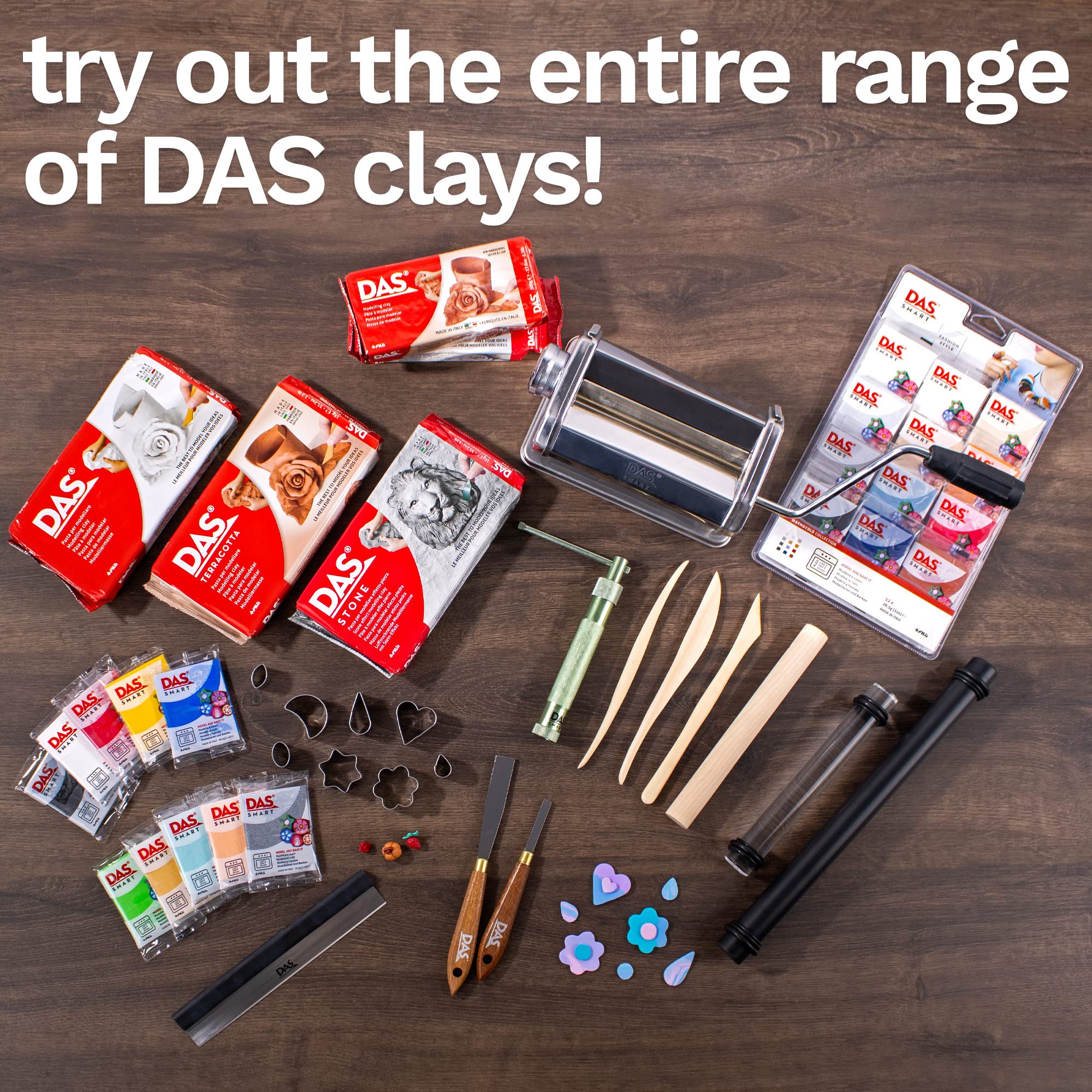 DAS AirHardening Modeling Clay White Air Dry Clay 1.1lb Block Pliable Air Clay For