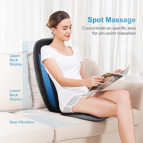 COMFIER Shiatsu Back Massager with Heat,Deep Tissue Kneading