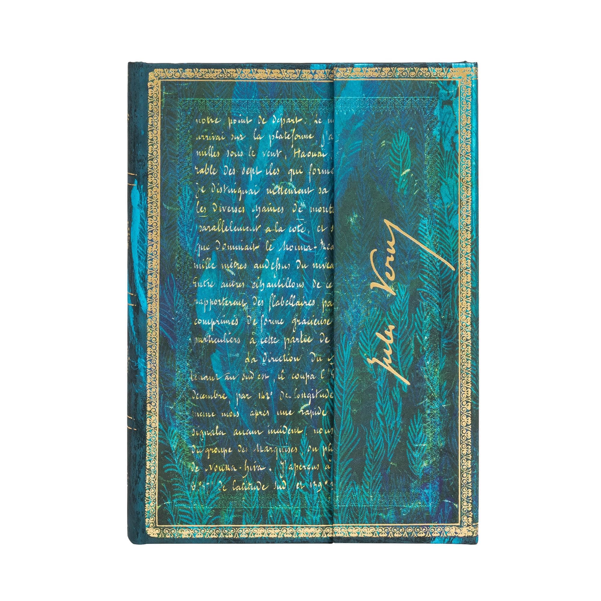 Paperblanks Hardcover Journal Verne, Twenty Thousand Leagues | Lined | Midi (130 × 180 mm)
