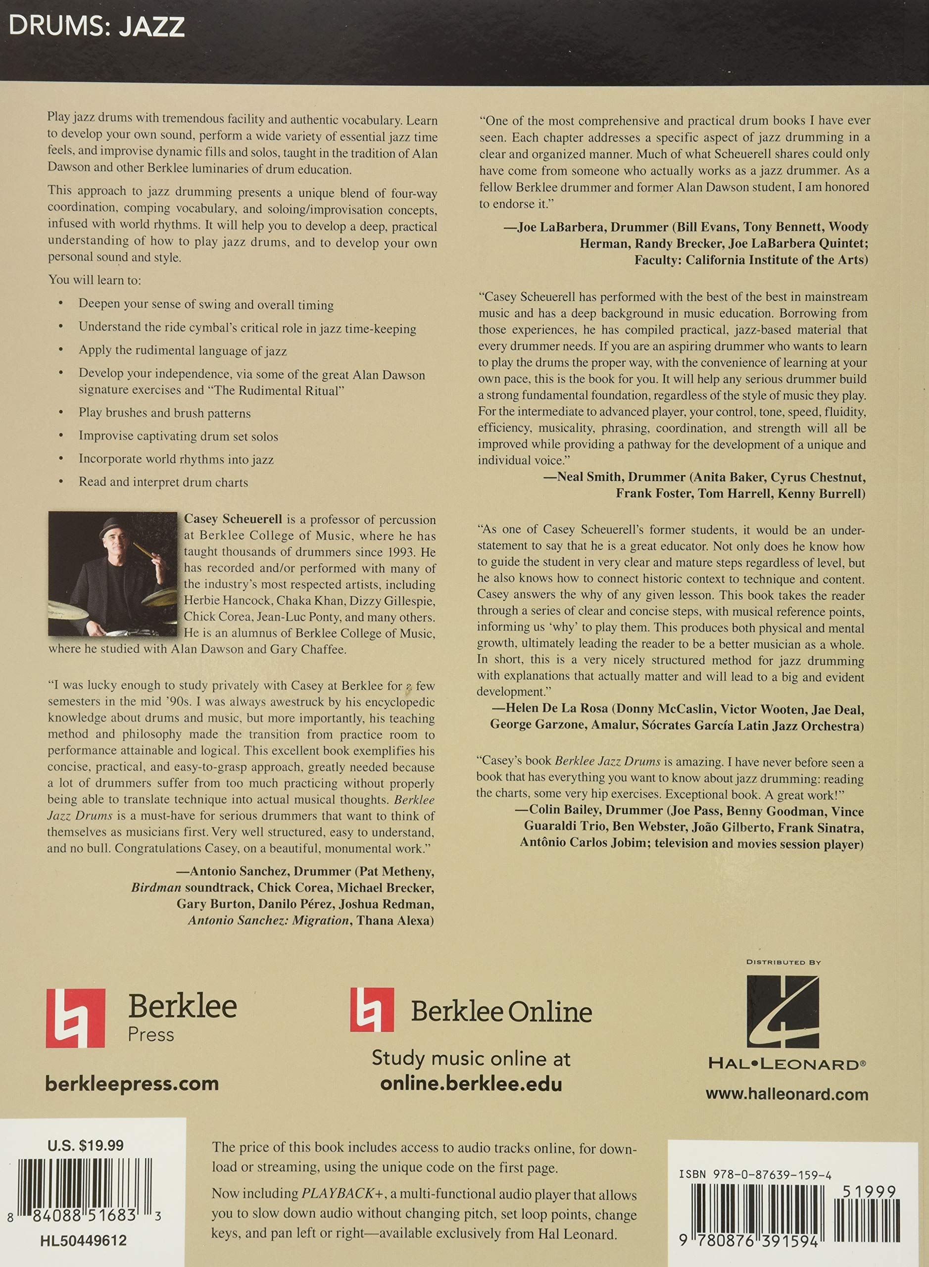 Berklee Jazz Drums Scheuerell Casey 9780876391594 Amazon Com Books