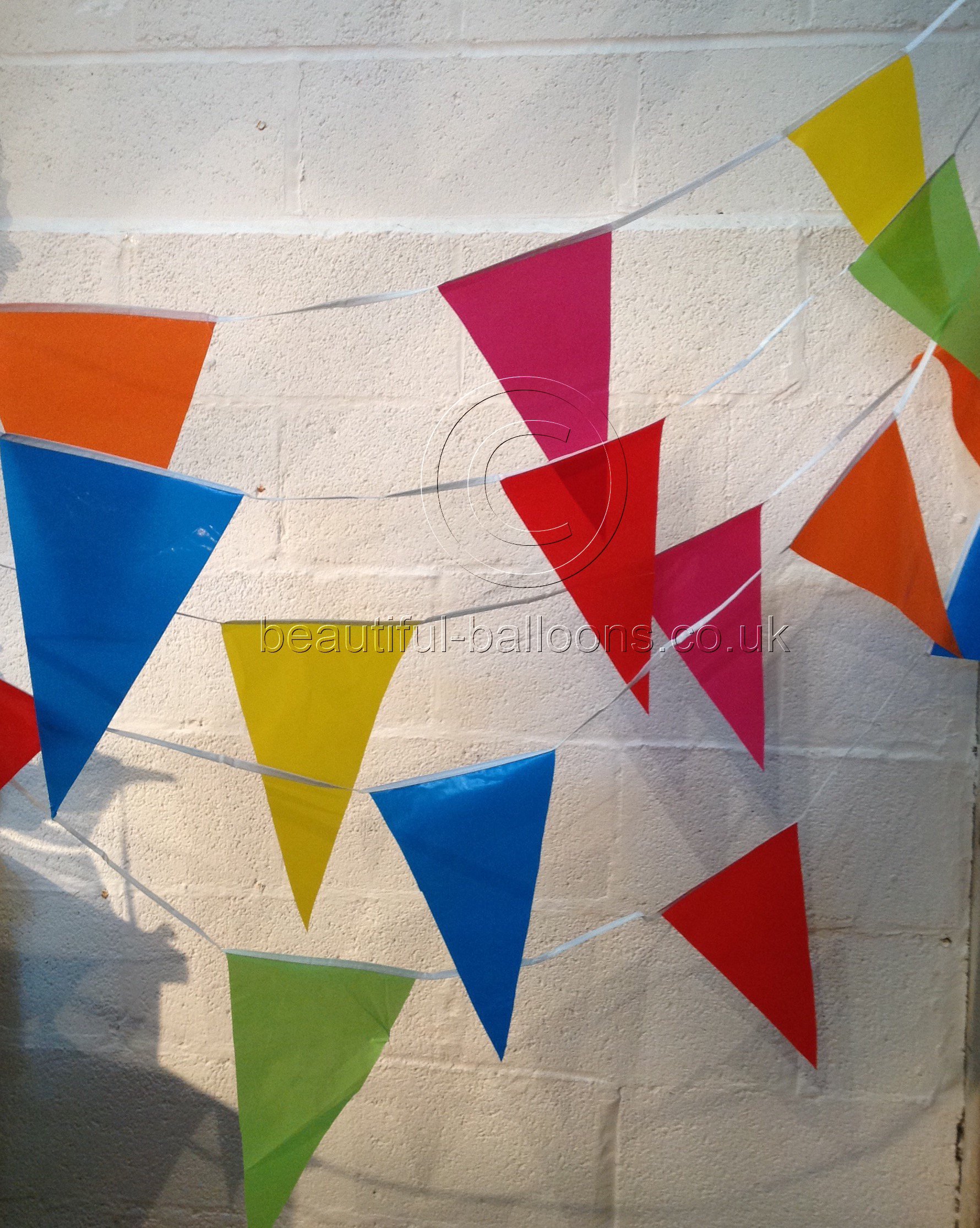 Beautiful Balloons 2 x rainbow shade bunting - 10mt lengths - great for unicorn party circus