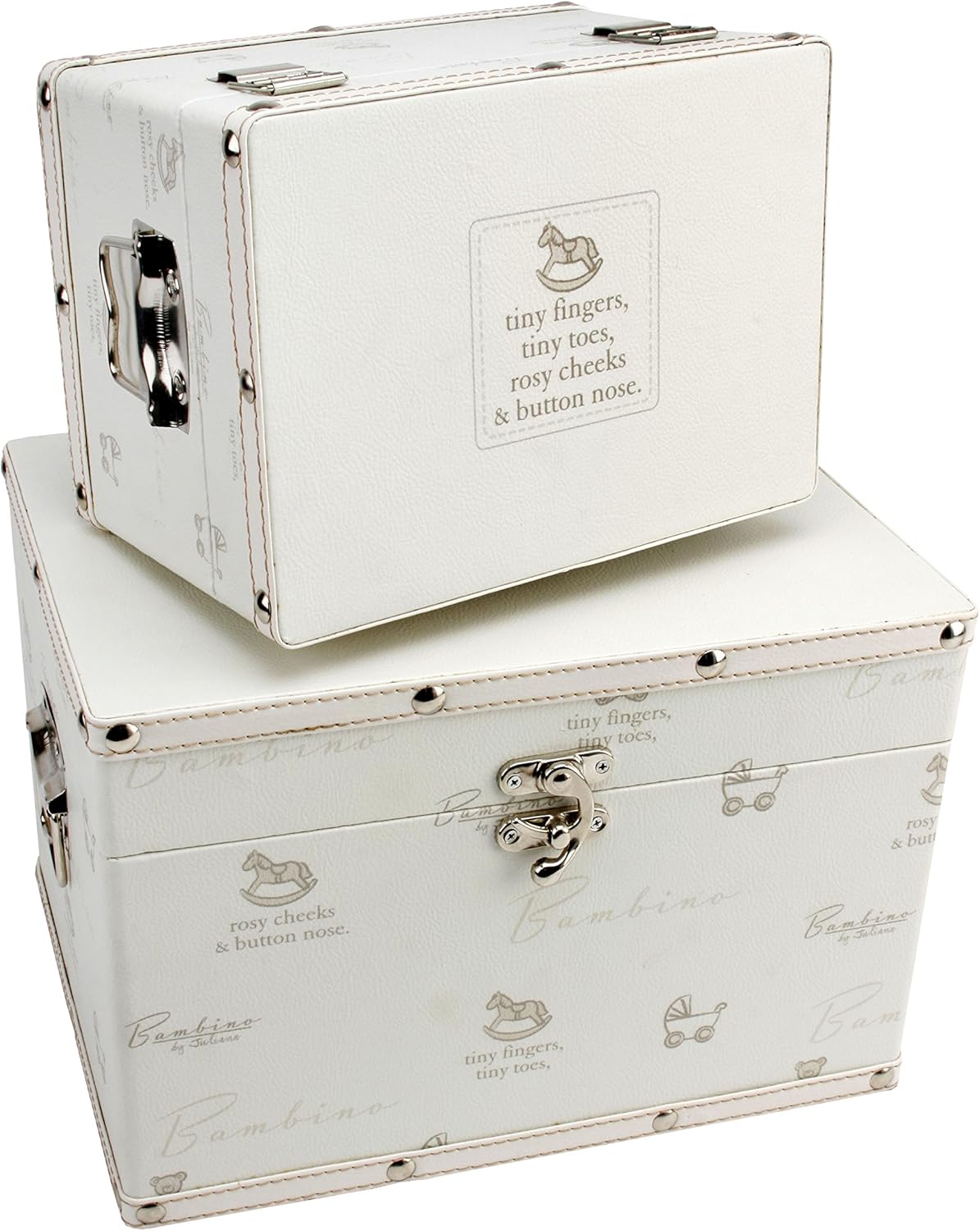 Baby Keepsake Trunks Boxes Set of 2 Bambino by Juliana Amazon.co.uk