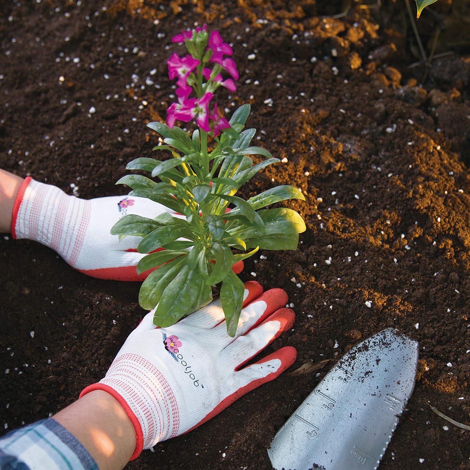 COOLJOB Gardening Gloves for Women, 6 Pairs Breathable Rubber Coated Garden Gloves, Outdoor Protective Work Gloves Medium Size fits Most, Red & Green (Half Dozen M) : Garden & Outdoor