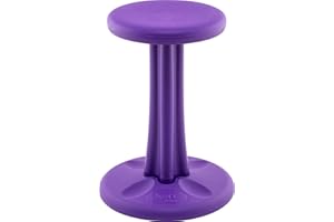 KORE DESIGN LLC KORE DESIGN Wobble Stool Chair, Girls + Boys Kid Desk Stools, Ergonomic Small Office Chairs, Flexible Seating for Active Kids, ADD/ADHD, Classroom, School, Home, Pre-Teen (18.7in) Age 10-11 yr, Purple