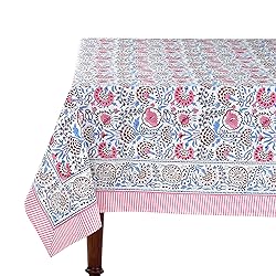 Ridhi Pigeon Blue Hand Block Print Cotton Rectangle